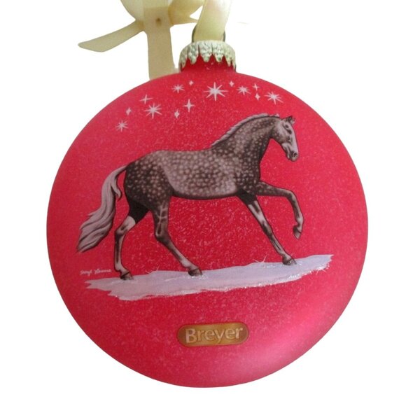 Breyer 2021 Artist Signature Holiday Ornament Thoroughbred and Warmblood - Picture 4 of 8